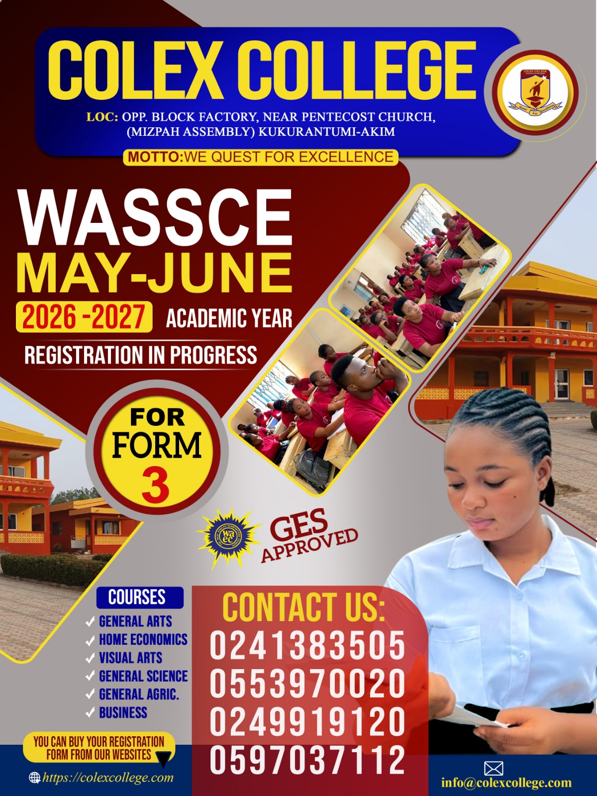 Admissions Open for the 2026/2027 Academic Year!